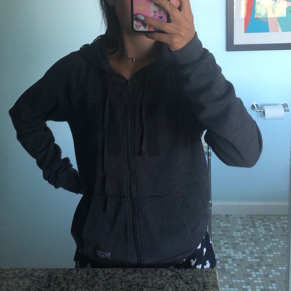 DARK GREY PINK JACKET